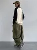 Женские штаны Каприс Хоучжоу Японская уличная одежда зеленые грузовые брюки Женщины y2k хиппи Кпоп Хараджуку Негабаритный широкий широкий