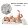 Kussens geboren baby slaapkussen Anti Baby Spit Milk Crib Cot Sleep Positionering Wedge Anti-Reflux Cushion Cotton Pad Mat Druppel 230309