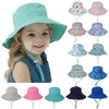 Geniş Memlu Şapkalar Yaz Bebek Güneş Şapkası 08 Yıllık Kızlar Erkek Bebekler Açık UV Koruma Plaj Şapkası Yüzme Şapkaları Geniş Müthiş Çocuk Kova Kapağı R230308