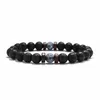 Strand kralen strengen vulkanische stenen armband voor mannen lava houten 8 mm kralen Tibetaanse boeddha polsbeten vrouwen heren sieraden geschenk armbanden