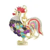 Nyckelringar Ganska söta Opals Cock Rooster Chicken Keychains Utsökta Crystal Bag Pendant Key Ring Key Chains Gift Jewelry Llaveros K131