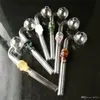 Hookahs Bone color long curved pot glass hookah accessories , Wholesale Glass Bongs, Oil Burner Glass