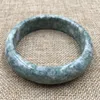 Bangle 61 -мм сертифицированный класс "A" Natural Green Jadeite Gems Bracelet 043498 A