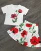 2023 conjuntos de ropa de moda para niñas verano nuevos niños impresos camisetas de manga corta y faldas traje niños ropa de bebé