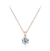 Verklig Moissanite Pendant Halsband för kvinnor Toppkvalitet 100% 925 Sterling Silver Wedding Party Bridal Fine Jewelry