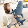 Ah Wu Shark Throw Pillow Plush Toy Shark Doll Doll Doll Simulation Sleeping Doll Sofá Almofada