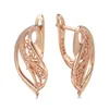 Boucles d'Oreilles Pendantes Lustre Kinel Tendance 585 Or Rose Pour Femmes Insolite Creux Ethnique Mariée Mariage Goutte Mode Quotidien BijouxDangle