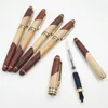 Luxury Rosewood Mahogny Wood Pen Student Calligraphy Pennor kan anpassa din logotyp