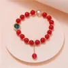 Pulseiras de charme em moda simples nicho de nicho vermelho bracelete de miçangas para mulheres para mulheres presentes