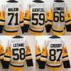 Custom 2023 inverno classico invernale Sidney Crosby Jersey Kris Letang Jake Guentzel 66 Lemieux Evgeni Malkin Hockey Maglie di Hockey Black Blue Stadium S