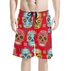 Mäns shorts de Muertos Calavera Pantalones Cortos Playa Verano Color Vistoso Gimnasio Para El Hogar Nuevo 230308