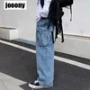 Men's Jeans Wide leg denim Jeans Men's Autumn Daddy Trend Student Loose Straight-leg baggy Pants Japanese Loose hip hop 230308