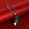 Pendant Necklaces Pakistan Map Silver Color Enamel Pakistani Flag Ethnic Jewelry