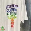 Дропшиппинг Vetements футболки большого размера с цветным буквенным принтом с коротким рукавом Vtm оригинальная 1 посылка футболка для мужчин и женщин B6