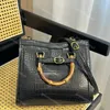 Vrouwen en mannen Bamboe Handtassen Schoudertas Bamboe Grote 27cm Bakken Crossbody Boodschappentassen vrouw Mode Vintage Portemonnees 5A Alligator leer