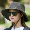 Brede rand hoeden K207 dameshoed emmer hoed buiten zonbescherming hoeden voor mode zomer hoed dameshoed vissershoed antiuv panama unisex r230308