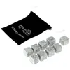 30set Ice Buckets Natural Stones Whiskey Stones Cooler Rock Soapstone Ice Cube With Velvet Storage Pouch LT277