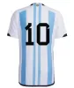 3 estrelas argentina jersey jogador fãs versão 22 23 camisas de futebol 2022 Messis J.Alvarez de Paul Seleção nacional mbappe Griezmann Giroud Kit Kit Uniformes Socks