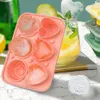 Glassverktyg Ice Cube Mold Silicone Rose Heart -formad Ice Cube Mold återanvändbar matkvalitet Ice Maker med lock för sommarjuice vin z0308