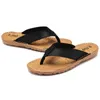 Slippers Brand Summer Men äkta läder flip flops tofflor strand utomhus flip flop sandaler platt ljus toffel chanclas hombre piel 230309