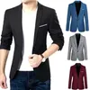 Costumes pour hommes Blazers Hirigin à la mode décontracté hommes Slim Fit un bouton costume Blazer à manches longues affaires manteau veste avec poche