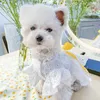 Dog Apparel Pet Clothes Flower Dress Hollow Out Bow Princess Thin Style Comfortable Dresses For Small Dogs Products