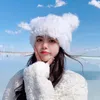 Beanies Beanie/Skull Caps Women Winter Warm Real Fur Hat Snow Cap Hatts For Girls Knit Skullies Natural Fluffy Davi22
