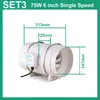 Grow Lights 4/5/6 /8 Inch Centrifugal Fans 220V For LED Grow Light Tent Indoor Grow Room Box Hydroponics Grow Tent Greenhouses