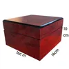 2023 Luxury Watch Boxes Case Mens Aquanaut Papers Card Red Wood Box