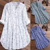 Casual Dresses Fashion Elegant Floral Dress Summer Loose Ladies Chic Spring Lady Office Female Sweet Clothing