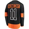 Anpassad 2021 Reverse Retro Hockey Jerseys 11 Travis Konecny ​​9 Ivan Provorov 13 Kevin Hayes 14 Sean Couturier 79 Carter Hart 89 Cam Atkinson 9