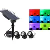 Solar Garden Lights RGB Color Changing Spotlights IP68 Submersible Lamps RGB Projection Light Outdoor Landscape Lighting