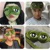 Berets Sad Frog Sleep Mask Natural Sleeping Eyeshade Cover Shade Eye Patch Women Men Soft Portable Blindfold Travel EyepatchBerets