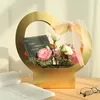 Gift Wrap 5Pcs Love Flower Basket Heartshaped Hollow Valentines Day Gift Box Gift Packaging Box Paper Sweet Party Wedding Decoration Box 230309