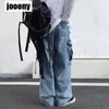 Men's Jeans Wide leg denim Jeans Men's Autumn Daddy Trend Student Loose Straight-leg baggy Pants Japanese Loose hip hop 230308