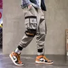 Mens Pants Hip Hop Men Multipocket Elastic Waist Design Harem Pant Street Punk Casual Trousers Joggers Male Cargo ABZ51 230309