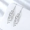 Charm Classic 925 Silver Needle Drop Earrings For Women Long Tassel Multi-layer Twisted Wave Earrings Oorbellen Brincos Pendientes L230309