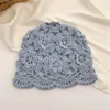 Beanies Beanie/Skull Caps Hand-Knitted Flower Hollow Thin Cap Spring And Summer Lace Breathable Kerchief Hat Crochet Toe Cotton Thread