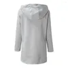 Women's Jackets Trendy Lady Fleece Lined Hooded Winter Long Jacket Causal Outwear Soft Coldproof