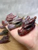 Decorative Figurines Natural Crystal Animal Carving Dragon Heads Skulls Ocean Jasper Crafts Head For Gift