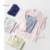 Women's Sleepwear Couples Sleepwear Casual Solid Color Long Sleeve Long Trousers Pajama Set Couple Cotton Viscose Sleepwear Set Pajamas for Women 230309