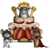 Ny stock tvålstudiokatt och mus lager och handgjorda Tom Cat King Jerry Taffy Royal Doll Ornament 10-28cm