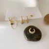 Çember küpeler wtltc fransız retro zirkon inci kadınlar için moda küçük kulak manşet seti vintage piercing aksesuarları