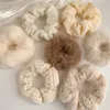 4pcs 1/7 개/대 여자 헤어 Scrunchies 벨벳 솔리드 컬러 헤어 밴드 여자 포니 테일 홀더 고무 밴드 헤어 액세서리 220309