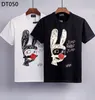 DSQ PHANTOM TURTLE T-shirt da uomo T-shirt da uomo firmate Nero Bianco Retro T-shirt cool Uomo Estate Moda Casual T-shirt da strada Top Taglie forti M-XXXL DT050