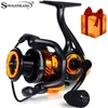 Moulinet de pêche Baitcasting Sougayilang Moulinet de pêche 5.2 1 Gear Ratio 5BB Spinning Reel Max Drag 10Kg Moulinet de pêche à la carpe avec bobine en aluminium pour eau salée 230309