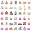 40Pcs cute Princess castle sticker fort chateau fairy tale Graffiti Kids Toy Skateboard car Motorcycle Bicycle Sticker Decals Wholesale