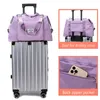 Duffel Bags Women Foldbar utbyggbar axelhandväska stor kapacitet rese lagring tote carry on bagage vattentät XM33 230309