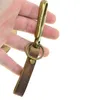 Anneaux clés Retro Bronze Japonais Fishhook U Hook Hook Full Grain Cow Cuir Strap Keychain Keyderfulder Edc Fob Business Daddy Boyfirend Cadeau