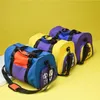 Duffel väskor Kvinna stor kapacitet handväska mix färg crossbody för kvinnor sport gym rese väska vattentät helg träning duffel 230309